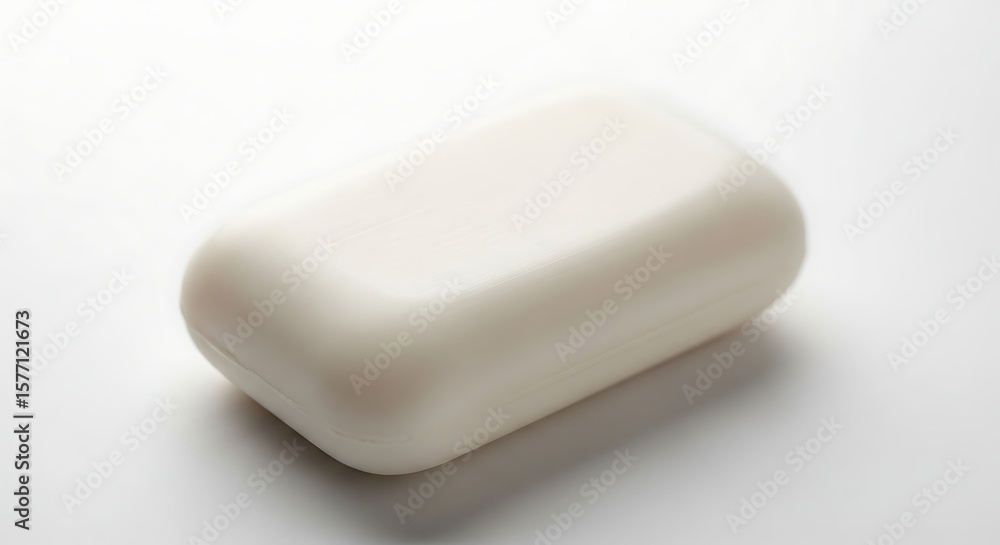 Isolated white bar soap for healthy hygiene and bath care Isolated white bar soap for healthy hygiene and bath care
