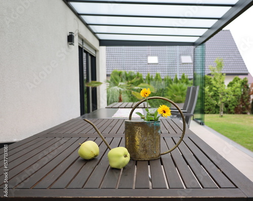 Glazed terrace, winter garden, spacious and bright.
