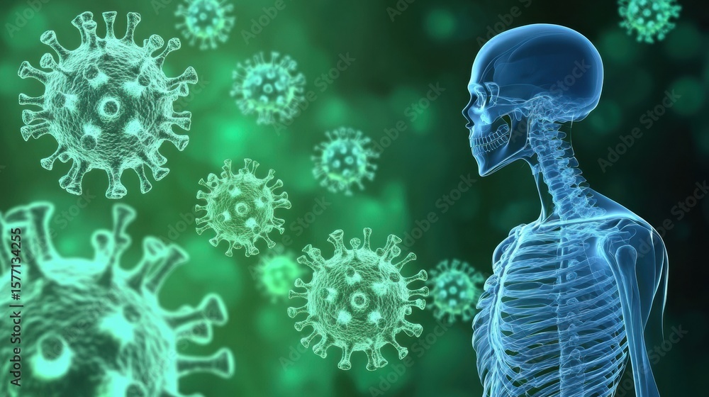 Obraz premium Respiratory illnesses from viral infections, smoking, and air pollution: a health hazard Diseases Caused by Infections,Smoking,or Pollution