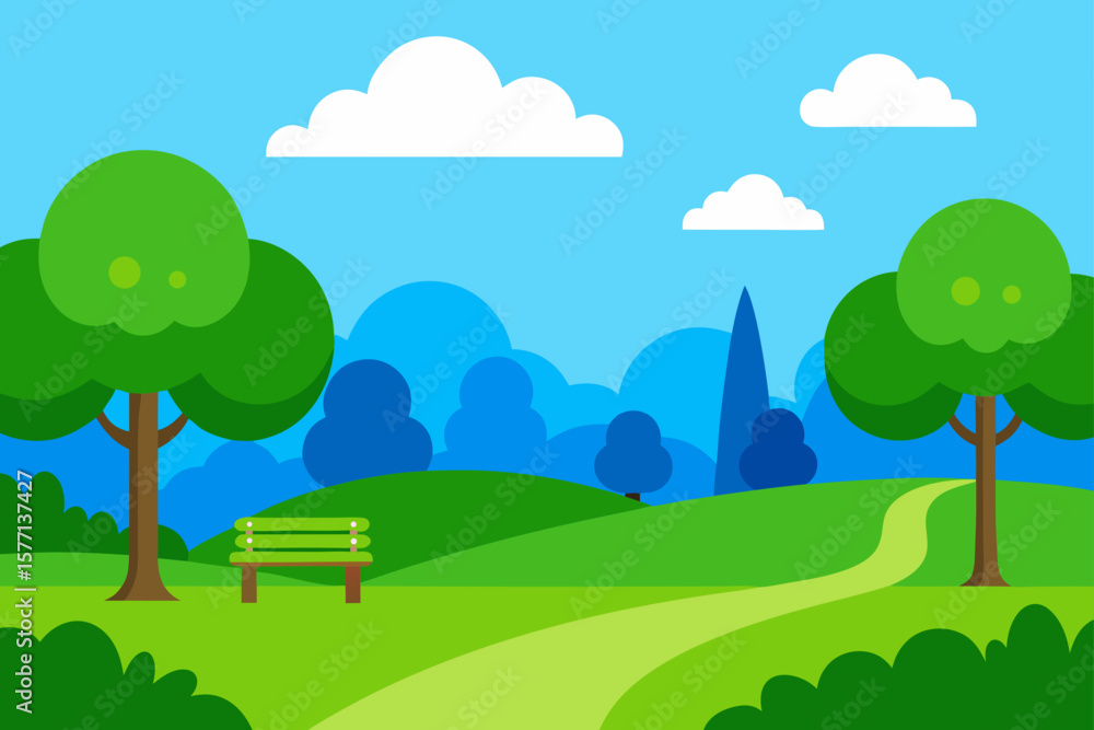 Obraz premium Open Field with Single Blooming Tree Artwork