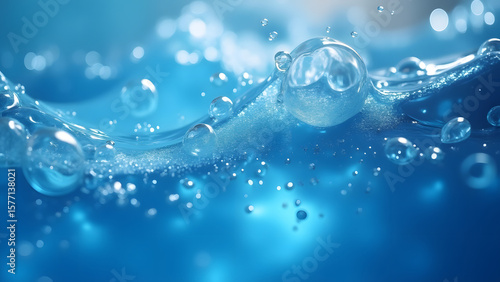 Wallpaper Mural Dynamic Blue Water Splash and Abstract Liquid Texture Torontodigital.ca