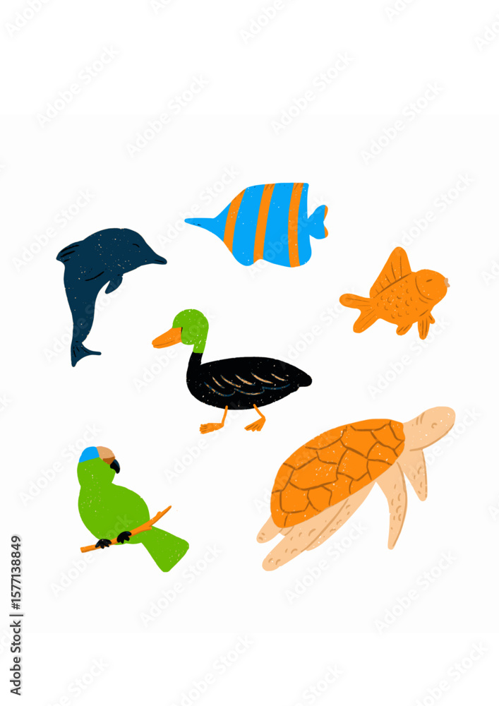 Fototapeta premium vector illustration of an abstract bird