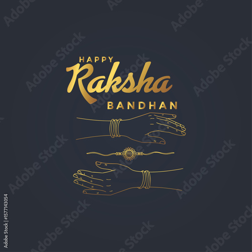 Raksha Bandhan Celebration in India: Cute Little Sister Ties Rakhi on Brother's Wrist with a Colorful Festival Background