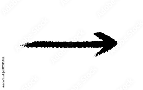 Arrow grunge vector marker isolated mark hand draw.