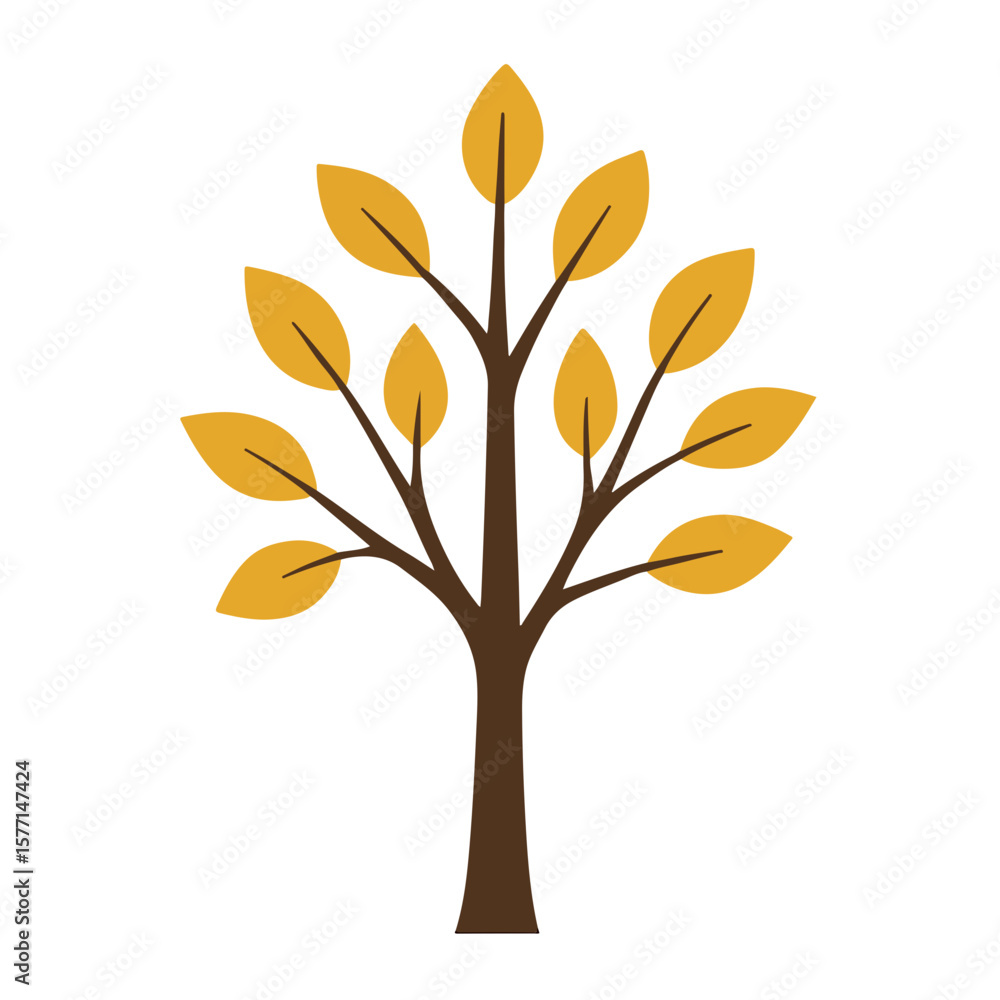 Naklejka premium tree with autumn leaves