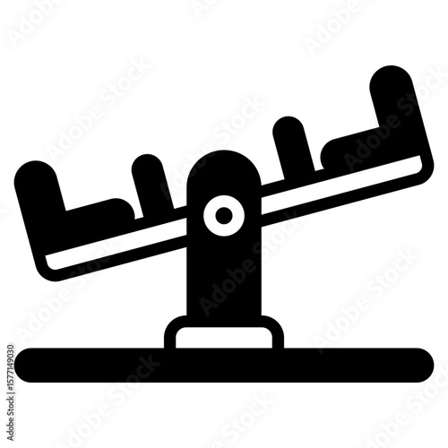 Seesaw outline mixed icon
