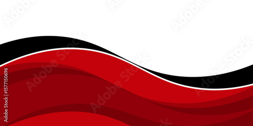Vector red line background curve element with white space for text and message design, overlapping layers, vector