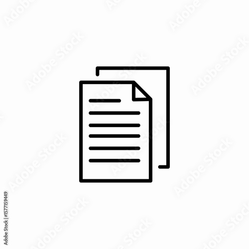stacked document papers icon sign vector