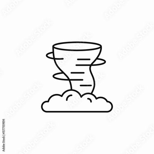 tornado cloud weather icon sign vector