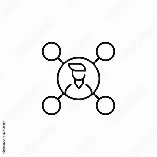 user network connection icon sign vector