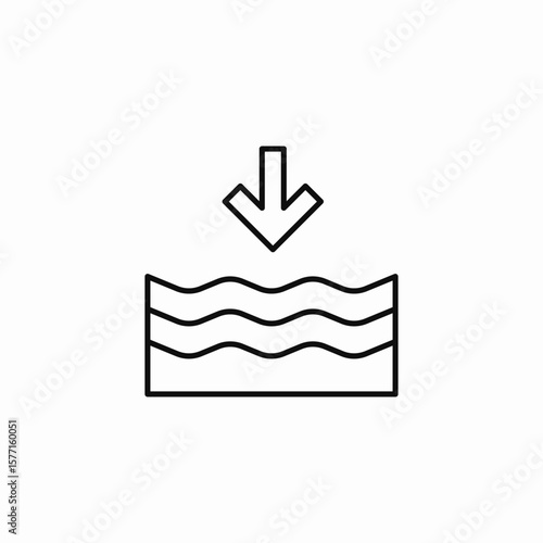 water level down icon sign vector