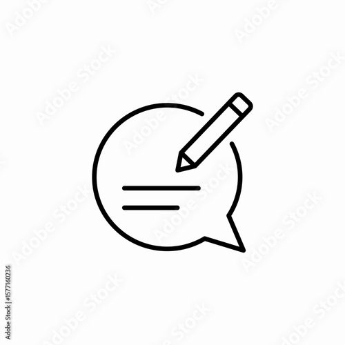 writing a comment icon sign vector