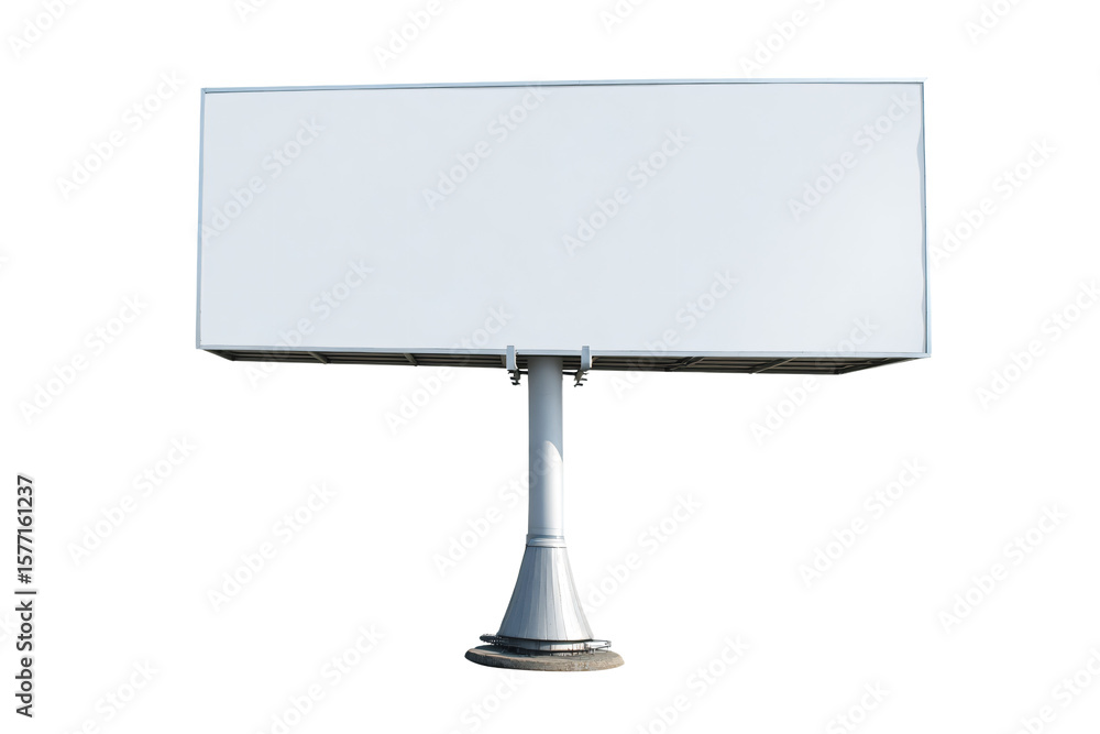 Obraz premium a large billboard is on a pole with a white background
