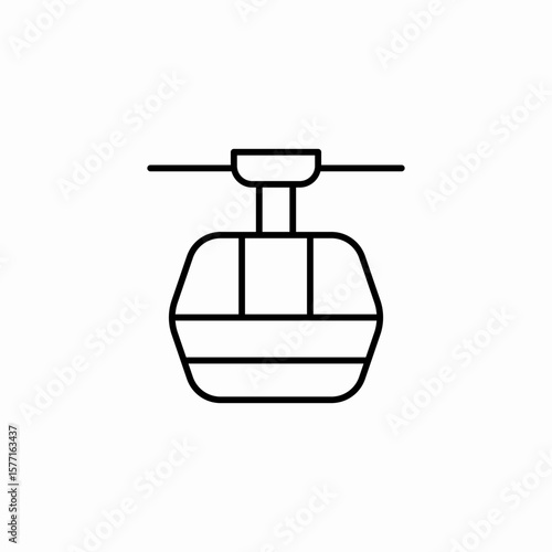 cable car transport icon sign vector