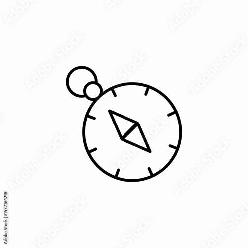 magnetic compass tool icon sign vector