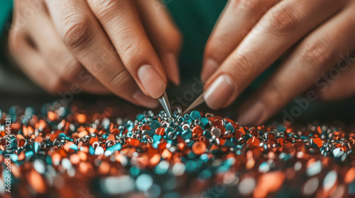 cultural immersion with art and crafts and authentic experiences. Artisan creating intricate filigree jewelry using age-old techniques, delicate craftsmanship