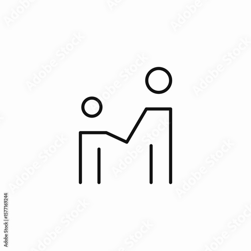 adult child holding icon sign vector