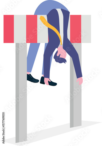 Business failure, mistake or cannot overcome difficulty or obstacle,

