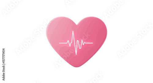 Heart health illustration for medical concepts and digital healthcare promotion