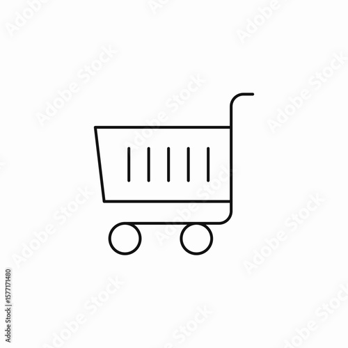 shopping grocery cart icon sign vector