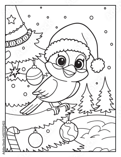 Merry Christmas Coloring Pages, Christmas Elements, Coloring Book, Coloring Pages, Black & White Line Art, Vectors Illustration, Holly Day, Best Coloring Pages For Kids, Printable Merry Christmas