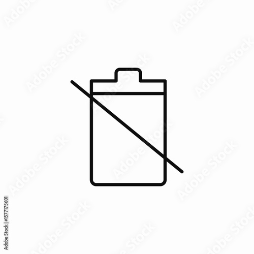 battery no charge icon sign vector