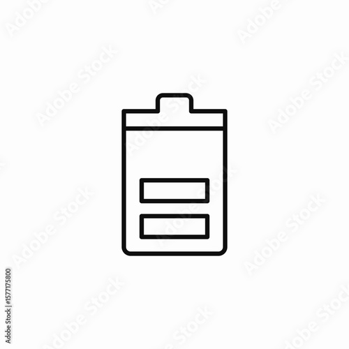 battery two bars icon sign vector