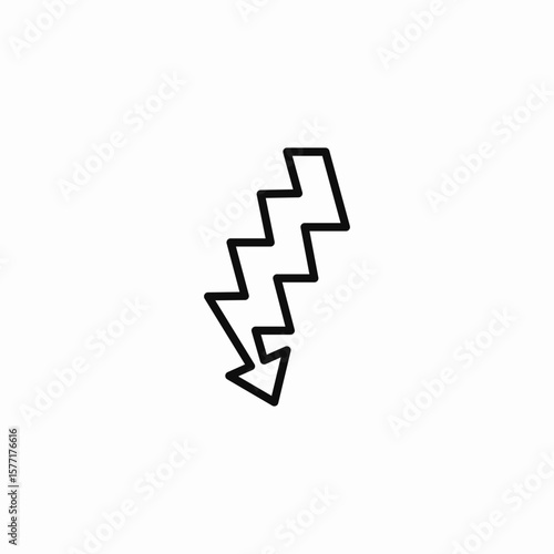 multiple lightning bolt icon sign vector