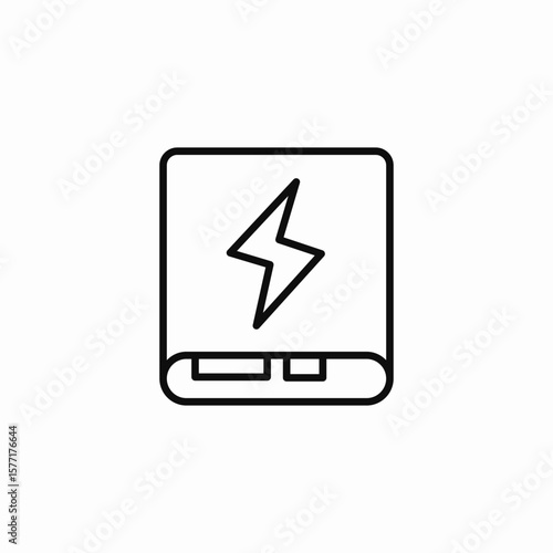 power bank charging icon sign vector