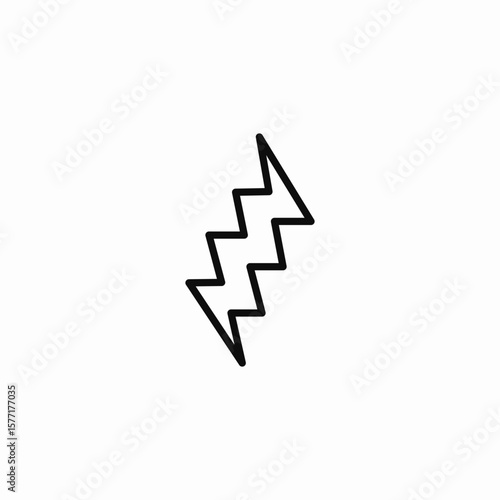 zigzag lightning icon sign vector