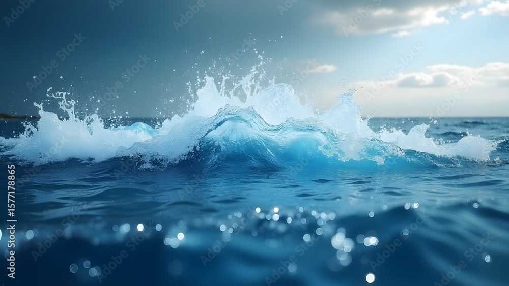 Obraz premium waves breaking on the rocks