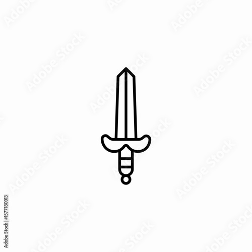 medieval sword weapon icon sign vector