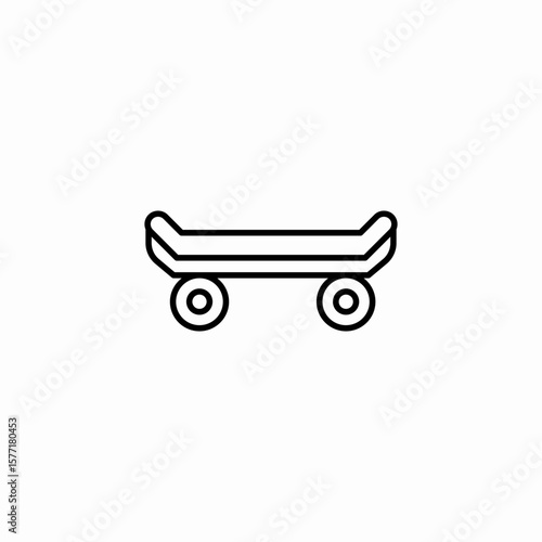 skateboard toy sport icon sign vector