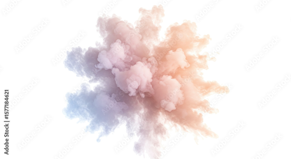 Fototapeta premium Abstract Pastel Smoke Explosion in Soft Hues.