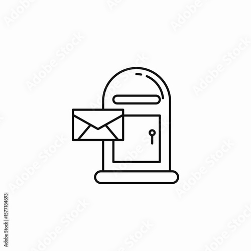 mailbox mail delivery icon sign vector