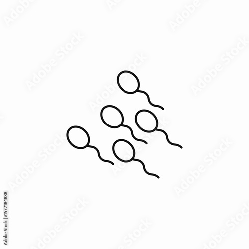 multiple sperm cells icon sign vector