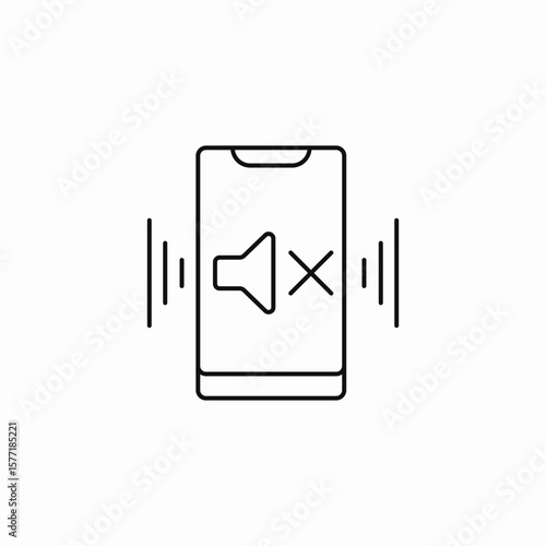 phone silent mode icon sign vector