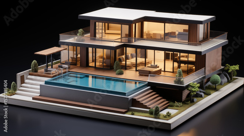 modern house in the city