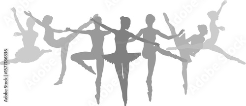 Ballet dancer silhouette ballerina dancers poses woman dancing silhouettes
