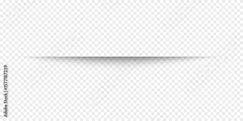 Page dividers with transparent shadows, isolated. Pages separation vector set. Transparent realistic paper shadow effects. Web banner. Element for frame shadow. Vector design for website, text, border