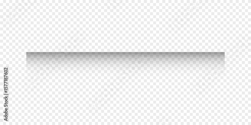 Page dividers with transparent shadows, isolated. Pages separation vector set. Transparent realistic paper shadow effects. Web banner. Element for frame shadow. Vector design for website, text, border
