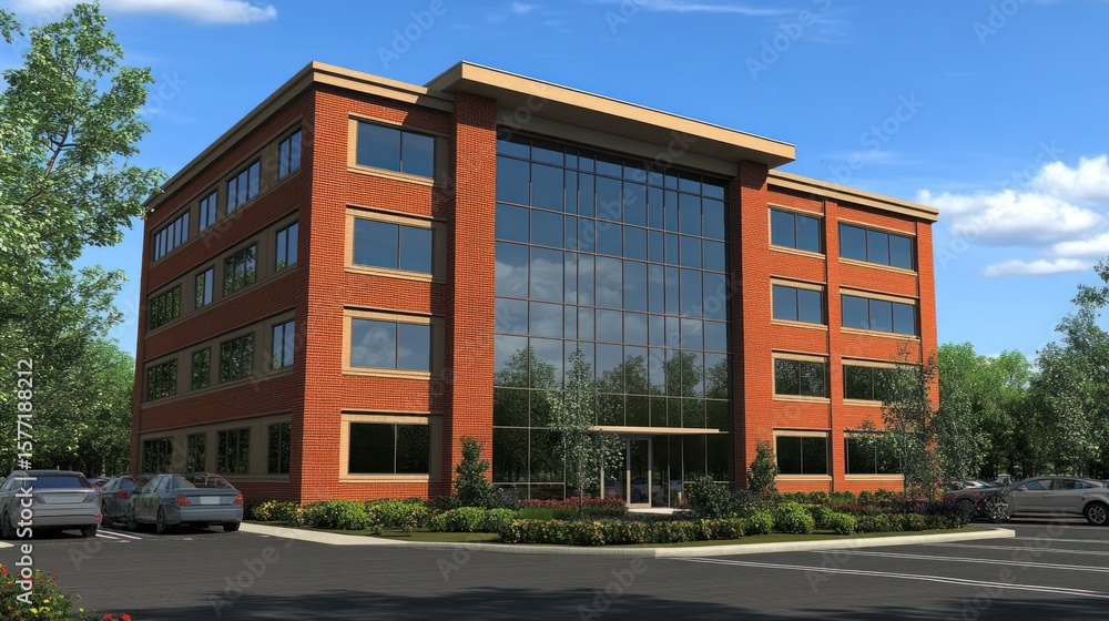 Obraz premium Modern office building facade