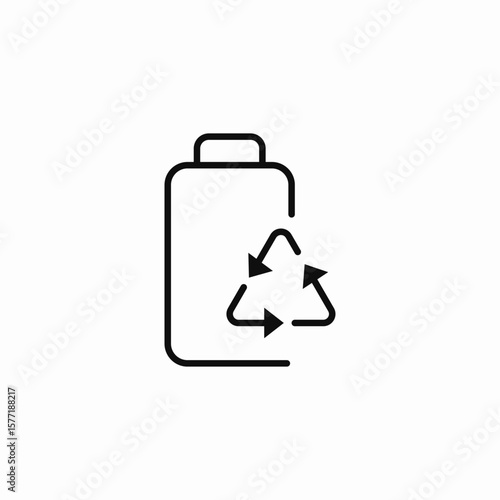battery recycle symbol icon sign vector