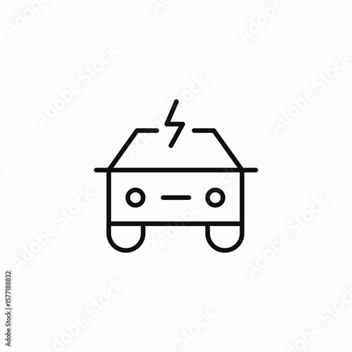 electric car charging icon sign vector