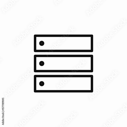 stacked server racks icon sign vector