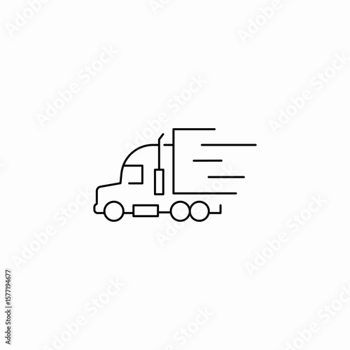 fast delivery truck icon sign vector