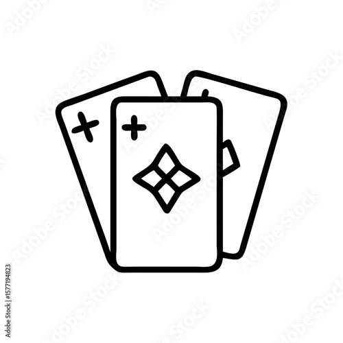 Three tarot cards in minimalist design symbolizing magic and divination  