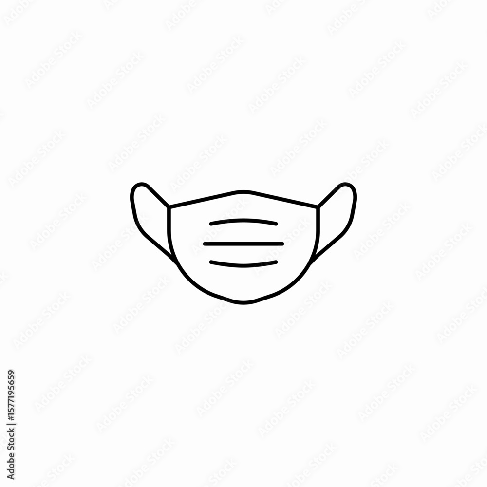 Fototapeta premium protective face mask icon sign vector