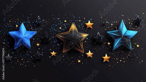 Stars on a dark background