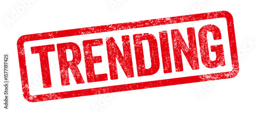 Red stamp on a white background - Trending